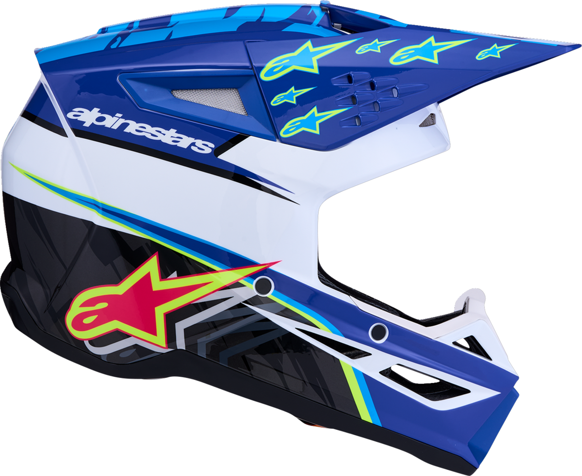 ALPINESTARS SM3 Helmet - Falcon - Blue/White/Black/Pink Fluo - Medium 8300927-7347-M