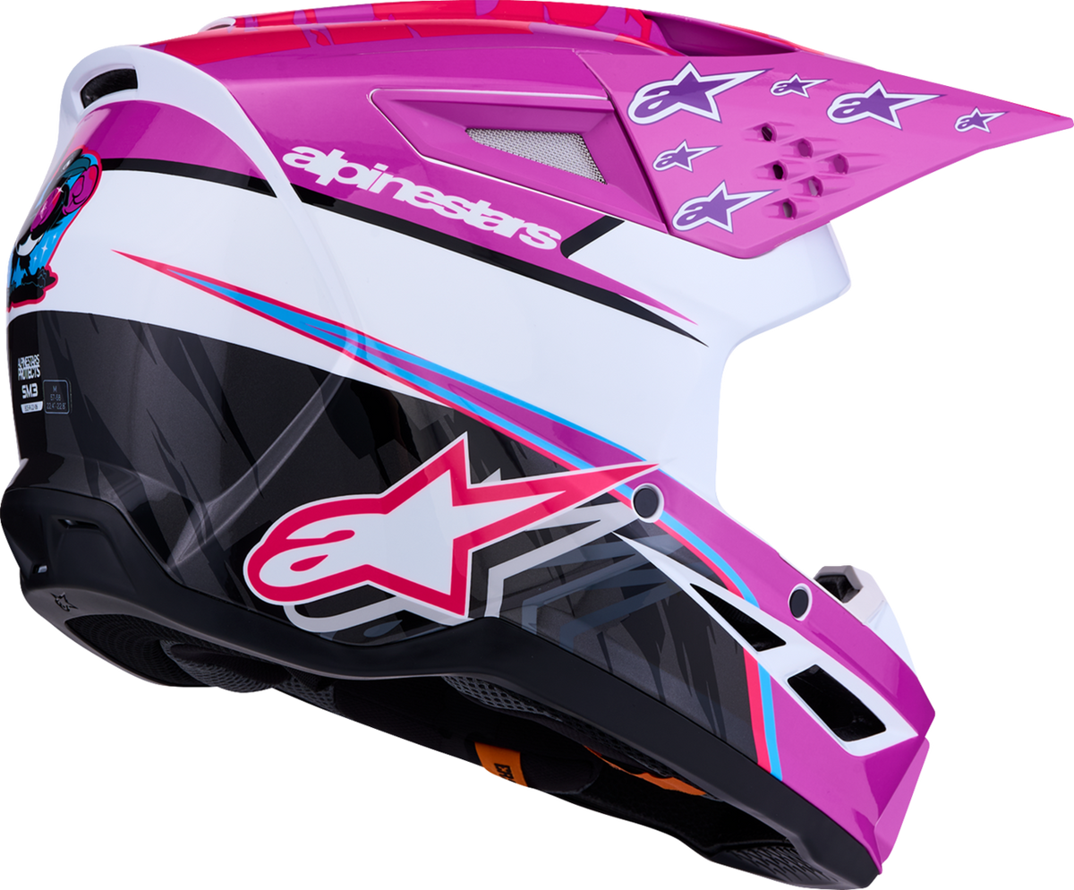 ALPINESTARS SM3 Helmet - Falcon - Purple/White/Black/Pink Fluo - XL 8300927-3222-XL