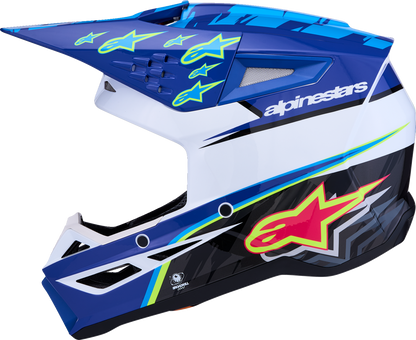 ALPINESTARS SM3 Helmet - Falcon - Blue/White/Black/Pink Fluo - Medium 8300927-7347-M