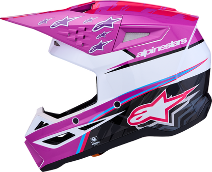 ALPINESTARS SM3 Helmet - Falcon - Purple/White/Black/Pink Fluo - XL 8300927-3222-XL
