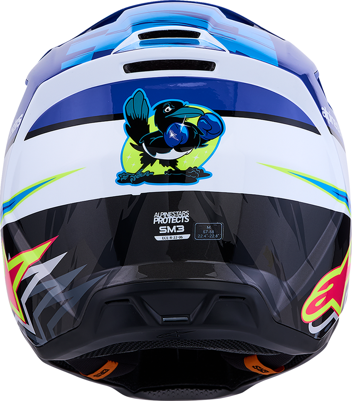 ALPINESTARS SM3 Helmet - Falcon - Blue/White/Black/Pink Fluo - Large 8300927-7347-L