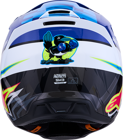 ALPINESTARS SM3 Helmet - Falcon - Blue/White/Black/Pink Fluo - Large 8300927-7347-L