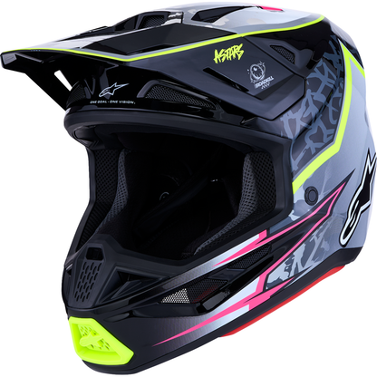 ALPINESTARS SM7 Helmet - Blaster - Black/Gray/White/Yellow Fluo - 2XL 8301627-1697-2X