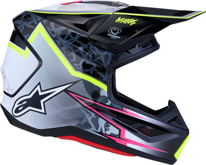 ALPINESTARS SM7 Helmet - Blaster - Black/Gray/White/Yellow Fluo - Large 8301627-1697-L
