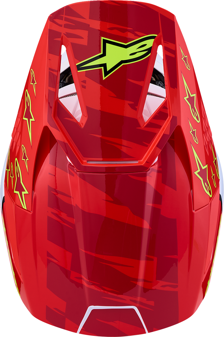 ALPINESTARS Youth SM3 Helmet - Falcon - Red Fluo/White/Blue/Yellow Fluo - Medium 8301327-3206- YM