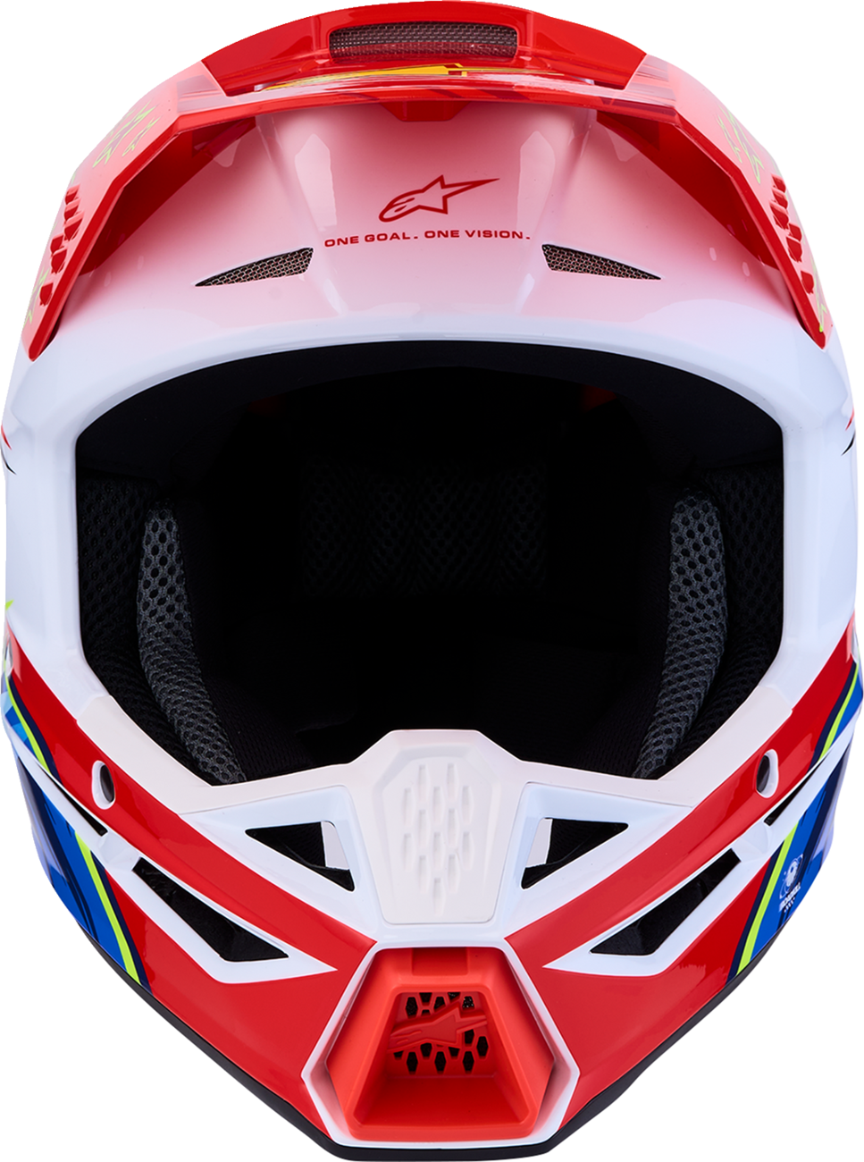 ALPINESTARS Youth SM3 Helmet - Falcon - Red Fluo/White/Blue/Yellow Fluo - Large 8301327-3206- YL