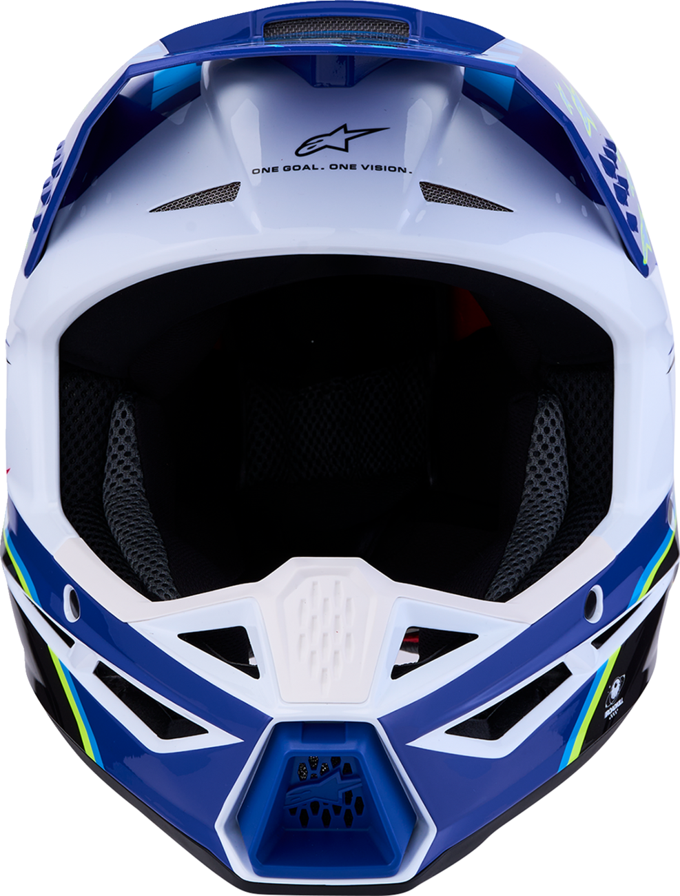 ALPINESTARS Youth SM3 Helmet - Falcon - Blue/White/Black/Pink Fluo - Small 8301327-7347- YS
