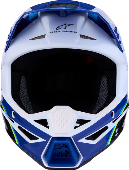 ALPINESTARS Youth SM3 Helmet - Falcon - Blue/White/Black/Pink Fluo - Small 8301327-7347- YS