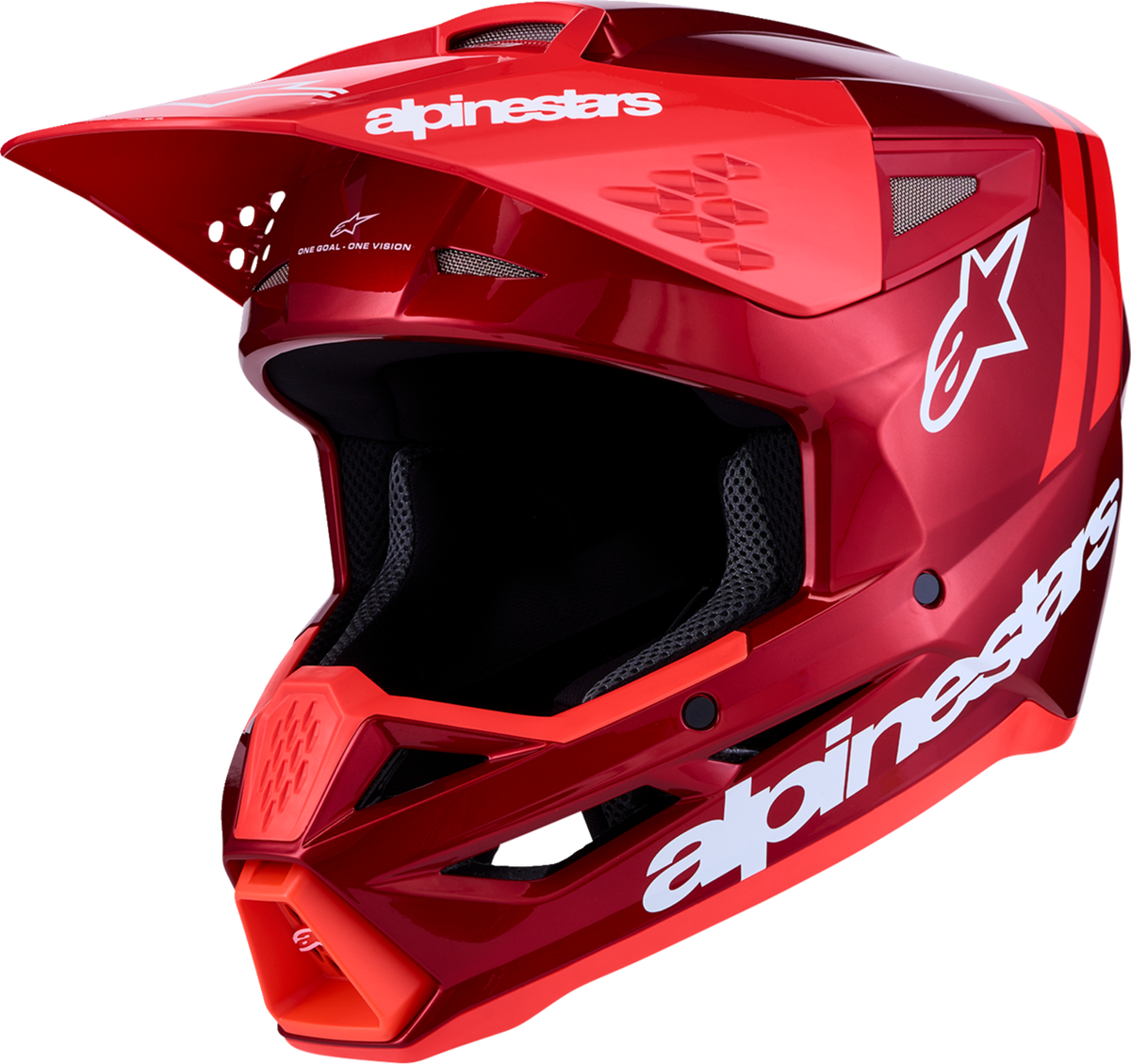 ALPINESTARS SM3 Helmet - Radium - Red/Red Fluo/White - Medium 8300826-3216-M