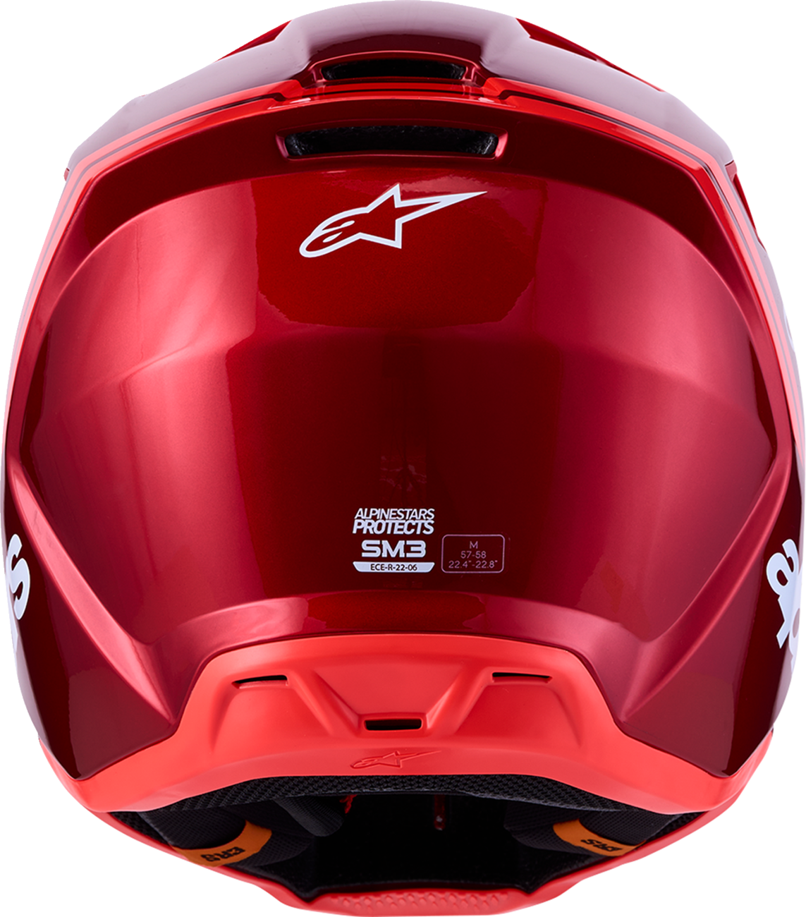 ALPINESTARS SM3 Helmet - Radium - Red/Red Fluo/White - Medium 8300826-3216-M