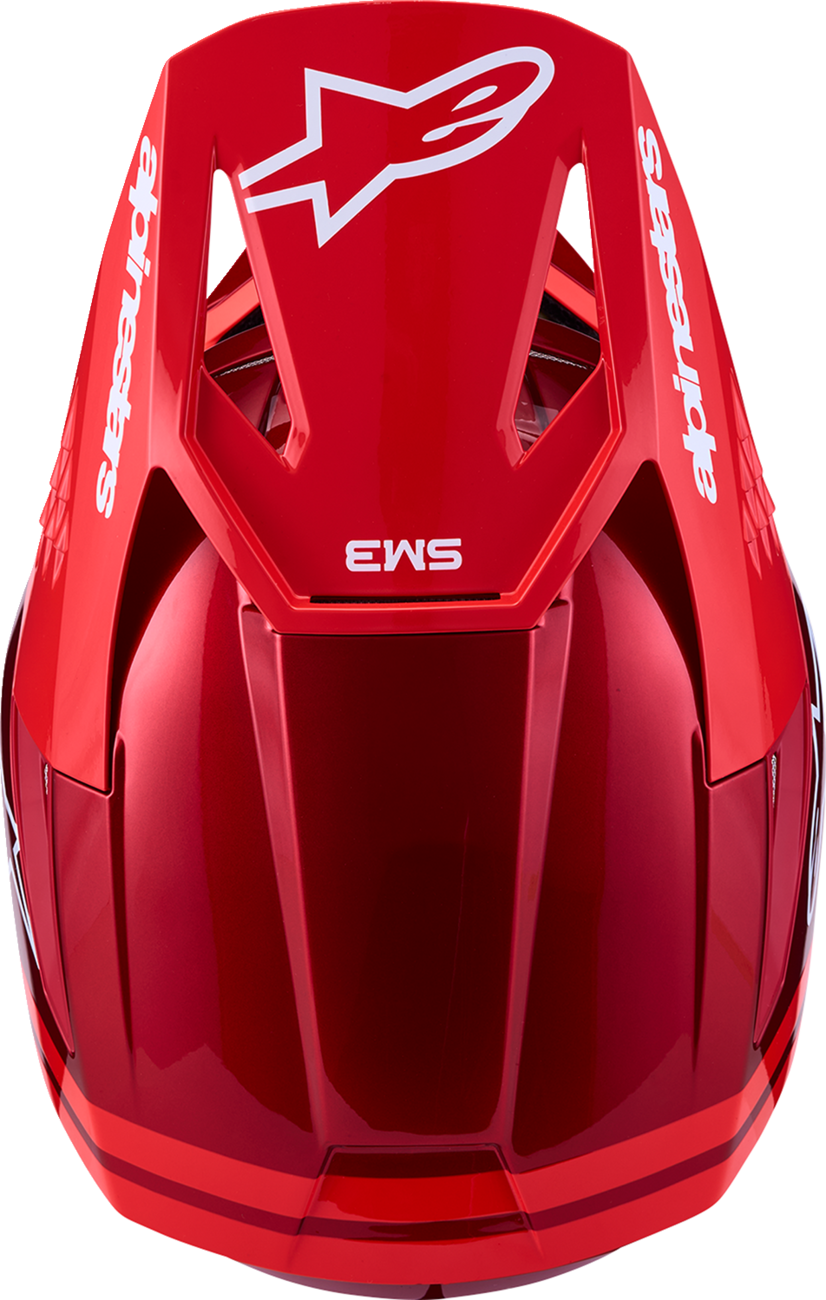 ALPINESTARS SM3 Helmet - Radium - Red/Red Fluo/White - Medium 8300826-3216-M