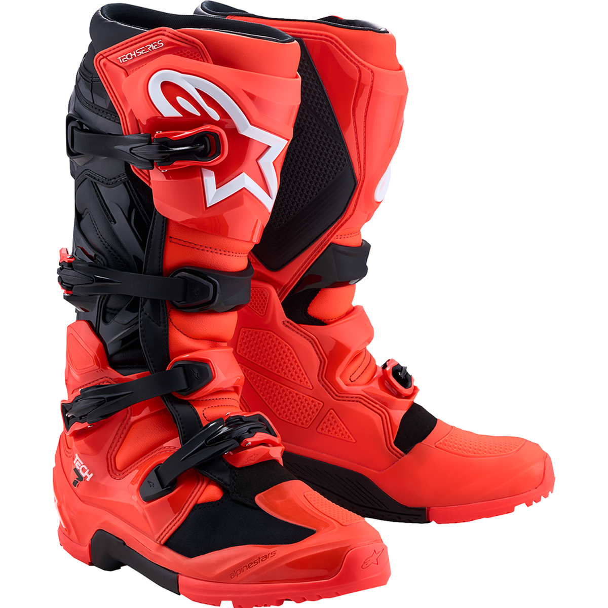 ALPINESTARS Tech 7 Enduro Boots - Black/Fluorescent Red - US 12 / EU 47 2010426-314-12