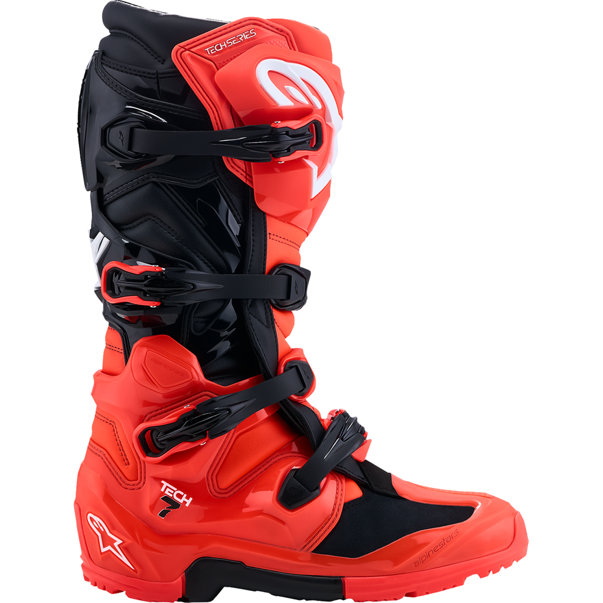 ALPINESTARS Tech 7 Enduro Boots - Black/Fluorescent Red - US 12 / EU 47 2010426-314-12