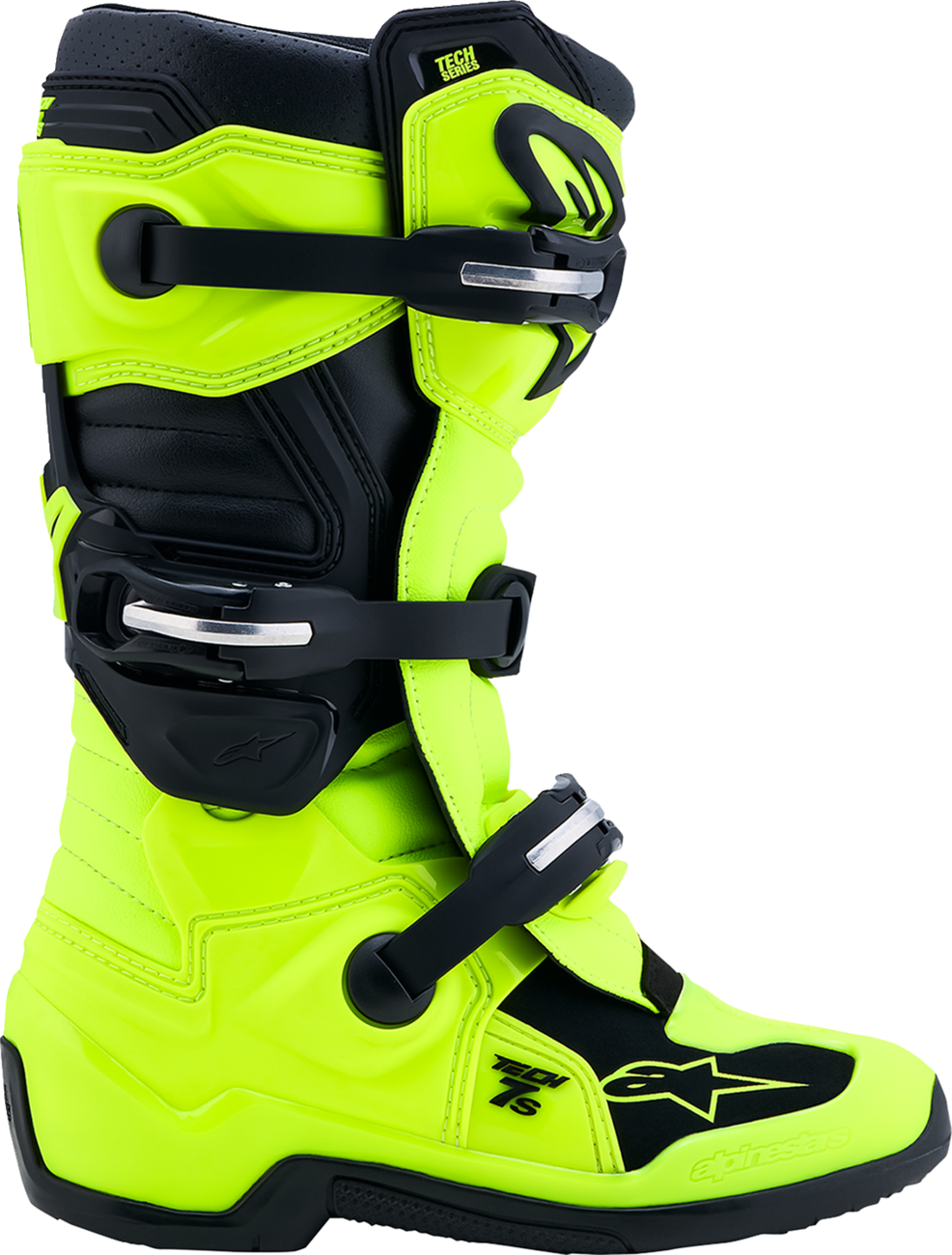 ALPINESTARS Youth Tech 7S Boots - Fluorescent Yellow/Black - US 3 / EU 35.5 2015017-551-3