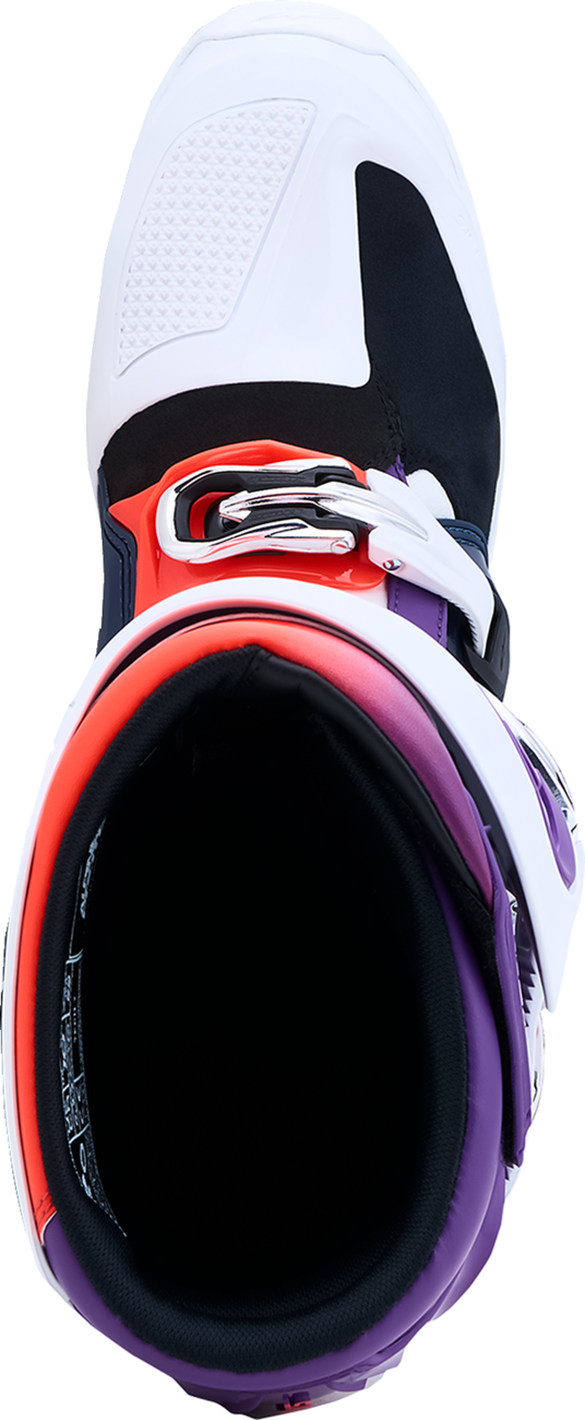 ALPINESTARS Tech 7 Boots - Purple/Blue/Fluorescent Red/White - US 5 / EU 38 2012025-3192-5