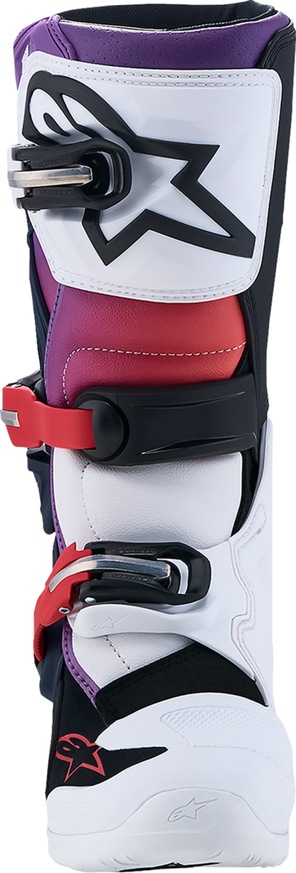ALPINESTARS Youth Tech 7S Boots - Dark Blue/White/Black/Purple - US 5 / EU 38 2015017-7341-5