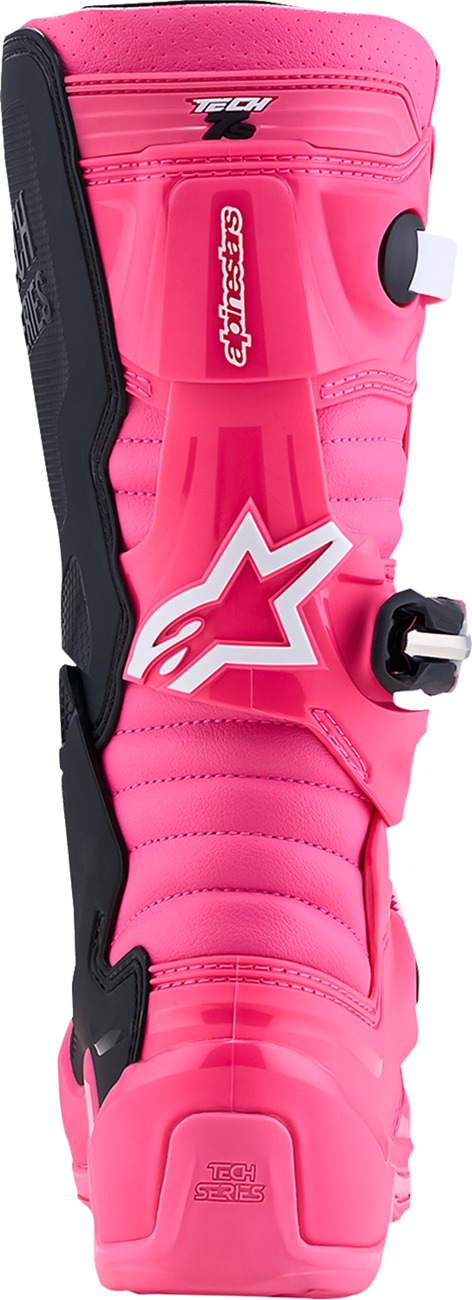 ALPINESTARS Youth Tech 7S Boots - Fluorescent Pink/Black/White - US 5 / EU 38 2015017-3187-5