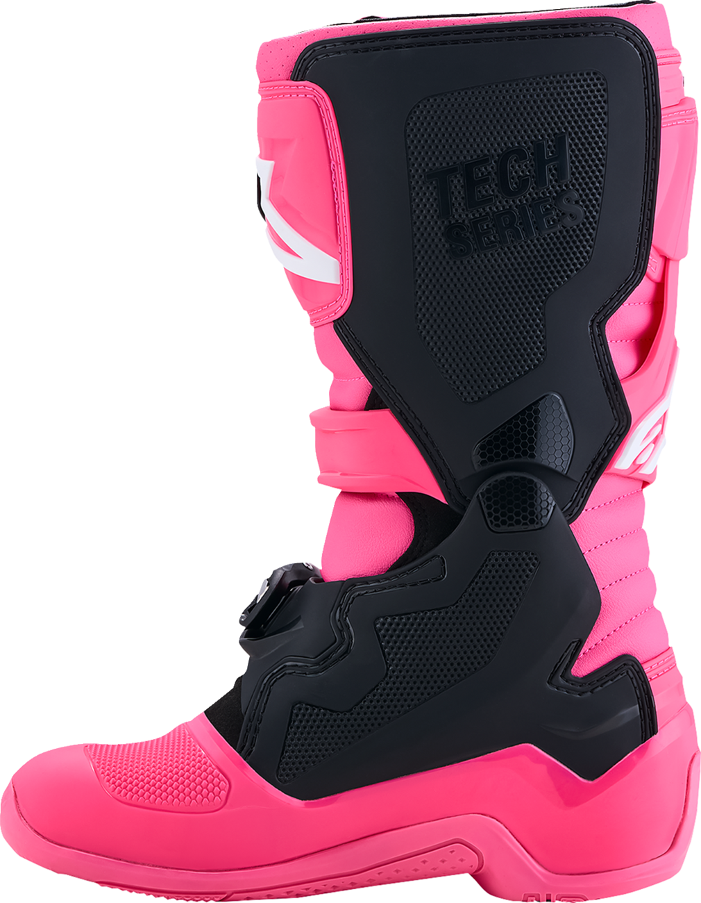 ALPINESTARS Youth Tech 7S Boots - Fluorescent Pink/Black/White - US 5 / EU 38 2015017-3187-5