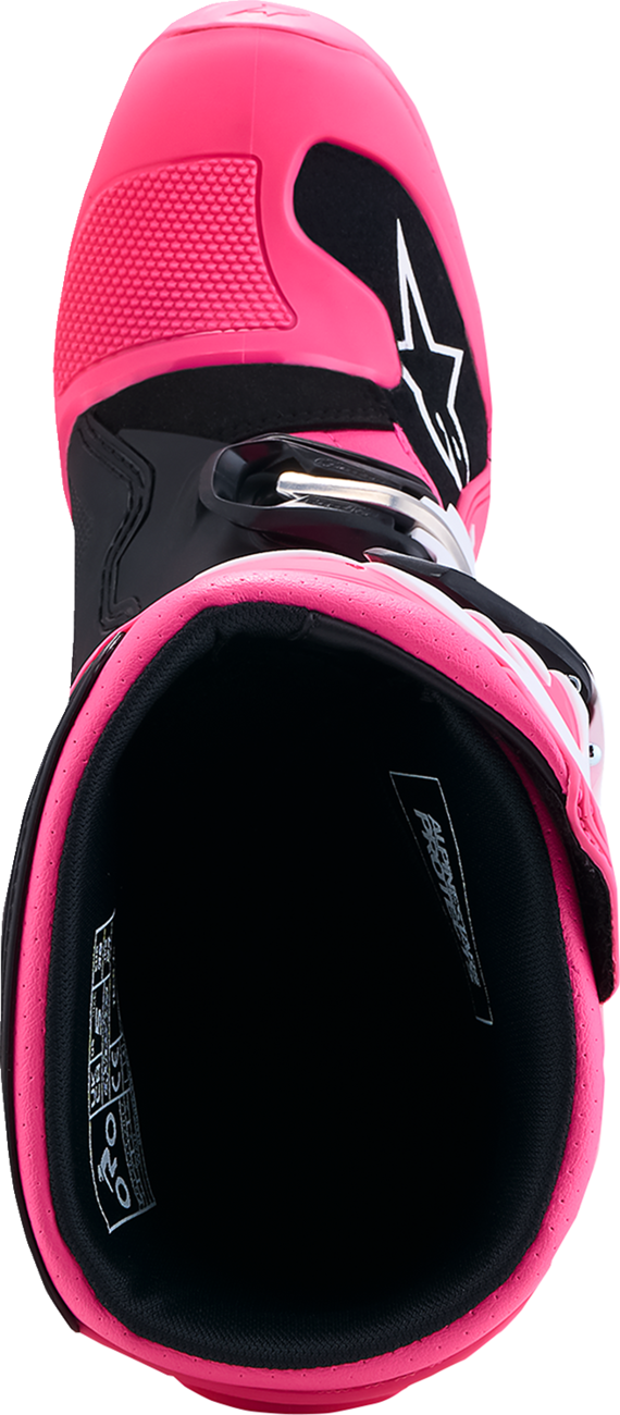 ALPINESTARS Youth Tech 7S Boots - Fluorescent Pink/Black/White - US 5 / EU 38 2015017-3187-5