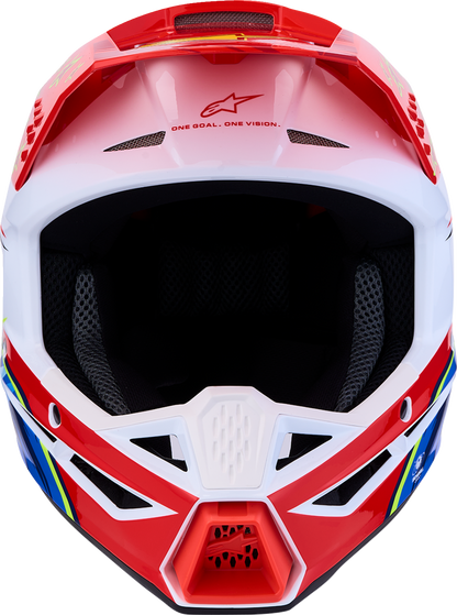 ALPINESTARS Youth SM3 Helmet - Falcon - Red Fluo/White/Blue/Yellow Fluo - Small 8301327-3206- YS
