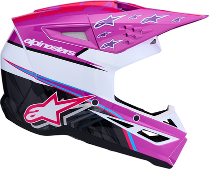ALPINESTARS SM3 Helmet - Falcon - Purple/White/Black/Pink Fluo - 2XL 8300927-3222-2X