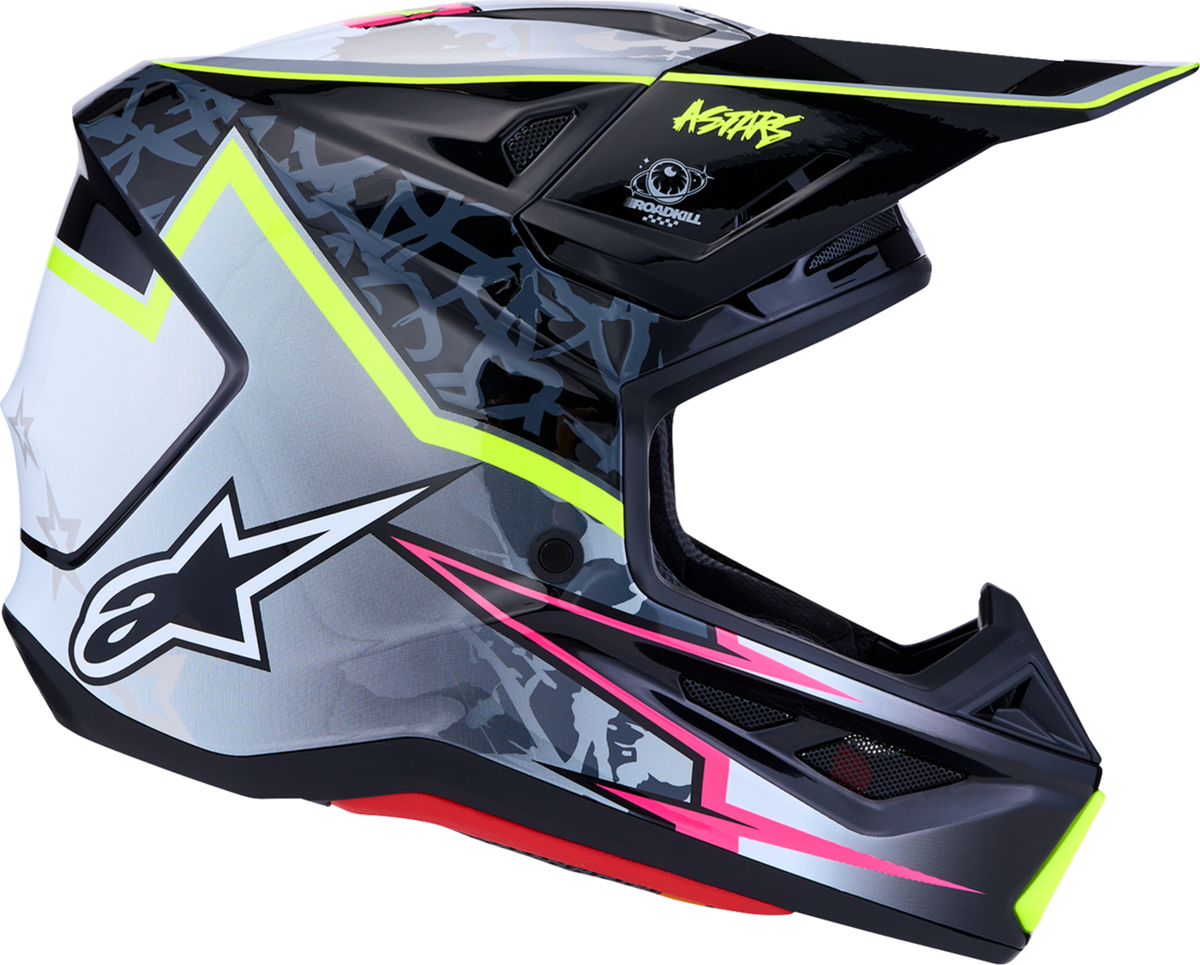 ALPINESTARS SM7 Helmet - Blaster - Black/Gray/White/Yellow Fluo - Small 8301627-1697-S
