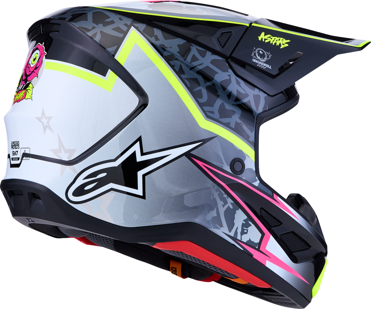 ALPINESTARS SM7 Helmet - Blaster - Black/Gray/White/Yellow Fluo - Small 8301627-1697-S