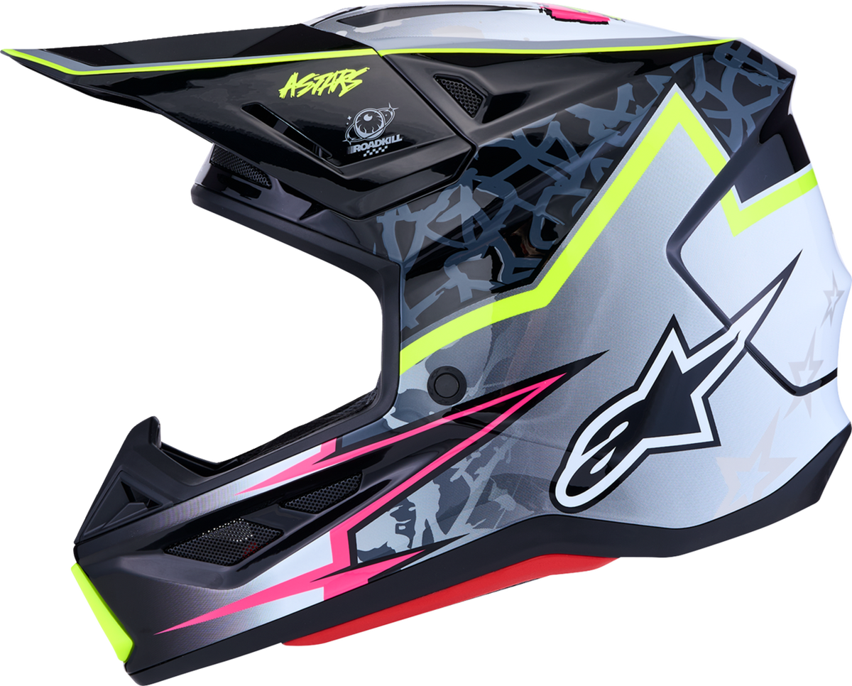 ALPINESTARS SM7 Helmet - Blaster - Black/Gray/White/Yellow Fluo - Small 8301627-1697-S