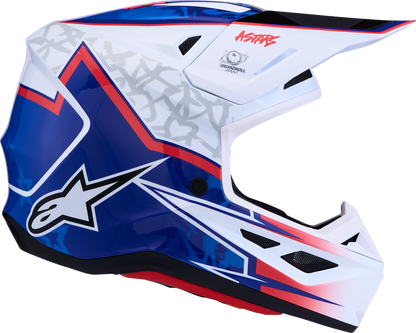 ALPINESTARS SM7 Helmet - Blaster - White/Blue/Red - Small 8301627-2217-S