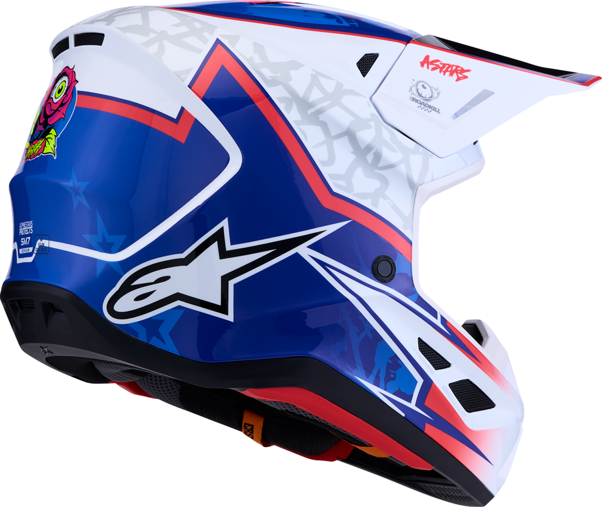ALPINESTARS SM7 Helmet - Blaster - White/Blue/Red - Small 8301627-2217-S