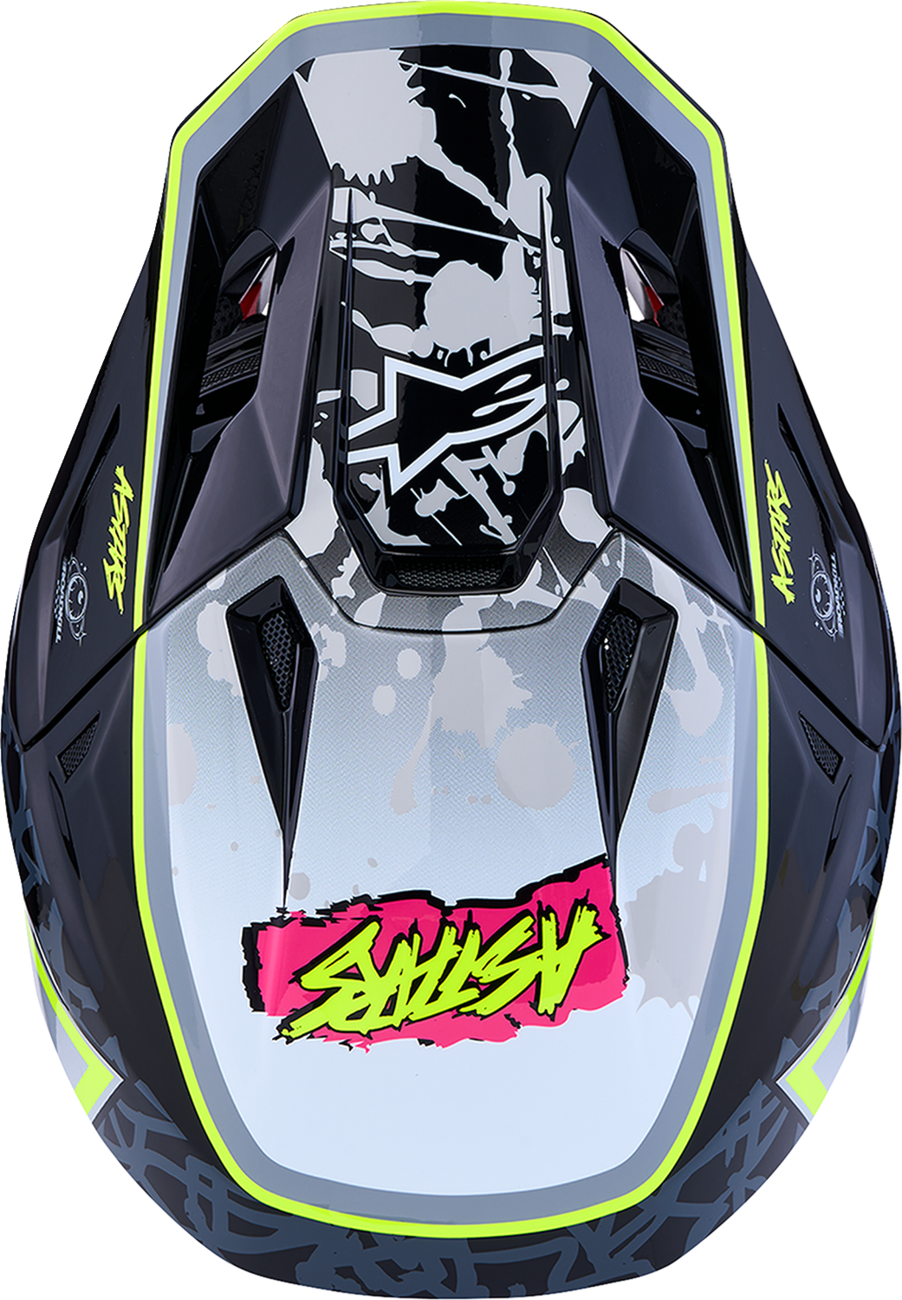 ALPINESTARS SM7 Helmet - Blaster - Black/Gray/White/Yellow Fluo - Small 8301627-1697-S