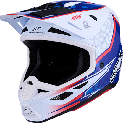 ALPINESTARS SM7 Helmet - Blaster - White/Blue/Red - 2XL 8301627-2217-2X