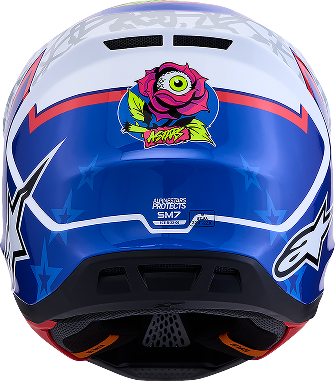 ALPINESTARS SM7 Helmet - Blaster - White/Blue/Red - 2XL 8301627-2217-2X