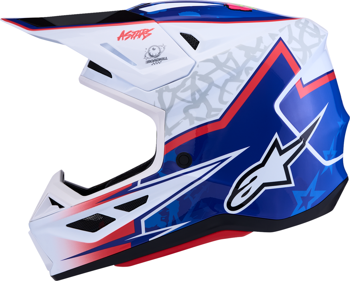 ALPINESTARS SM7 Helmet - Blaster - White/Blue/Red - 2XL 8301627-2217-2X