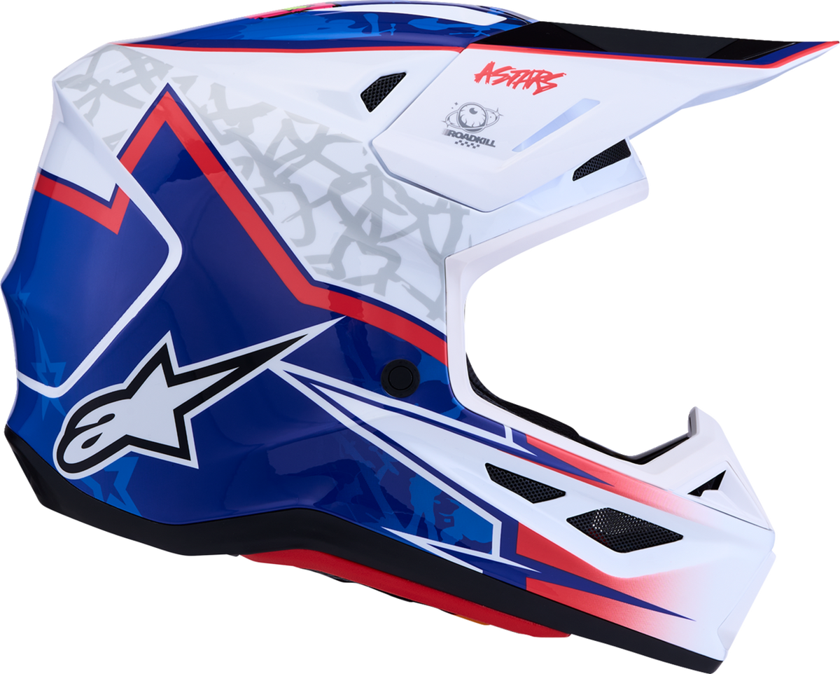 ALPINESTARS SM7 Helmet - Blaster - White/Blue/Red - 2XL 8301627-2217-2X