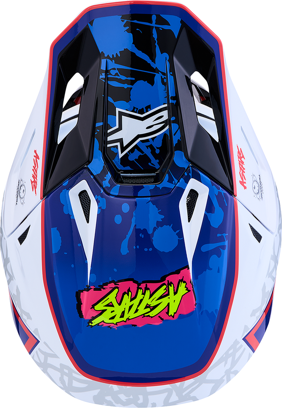 ALPINESTARS SM7 Helmet - Blaster - White/Blue/Red - 2XL 8301627-2217-2X