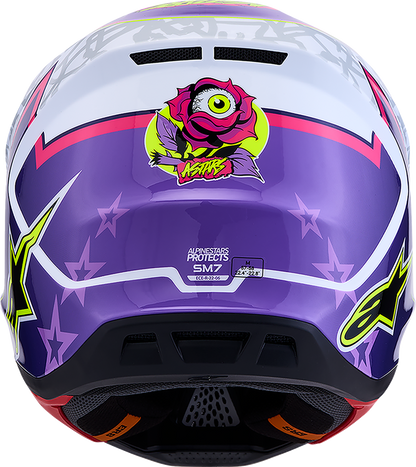 ALPINESTARS SM7 Helmet - Blaster - Purple/Pink/White - Large 8301627-3224-L