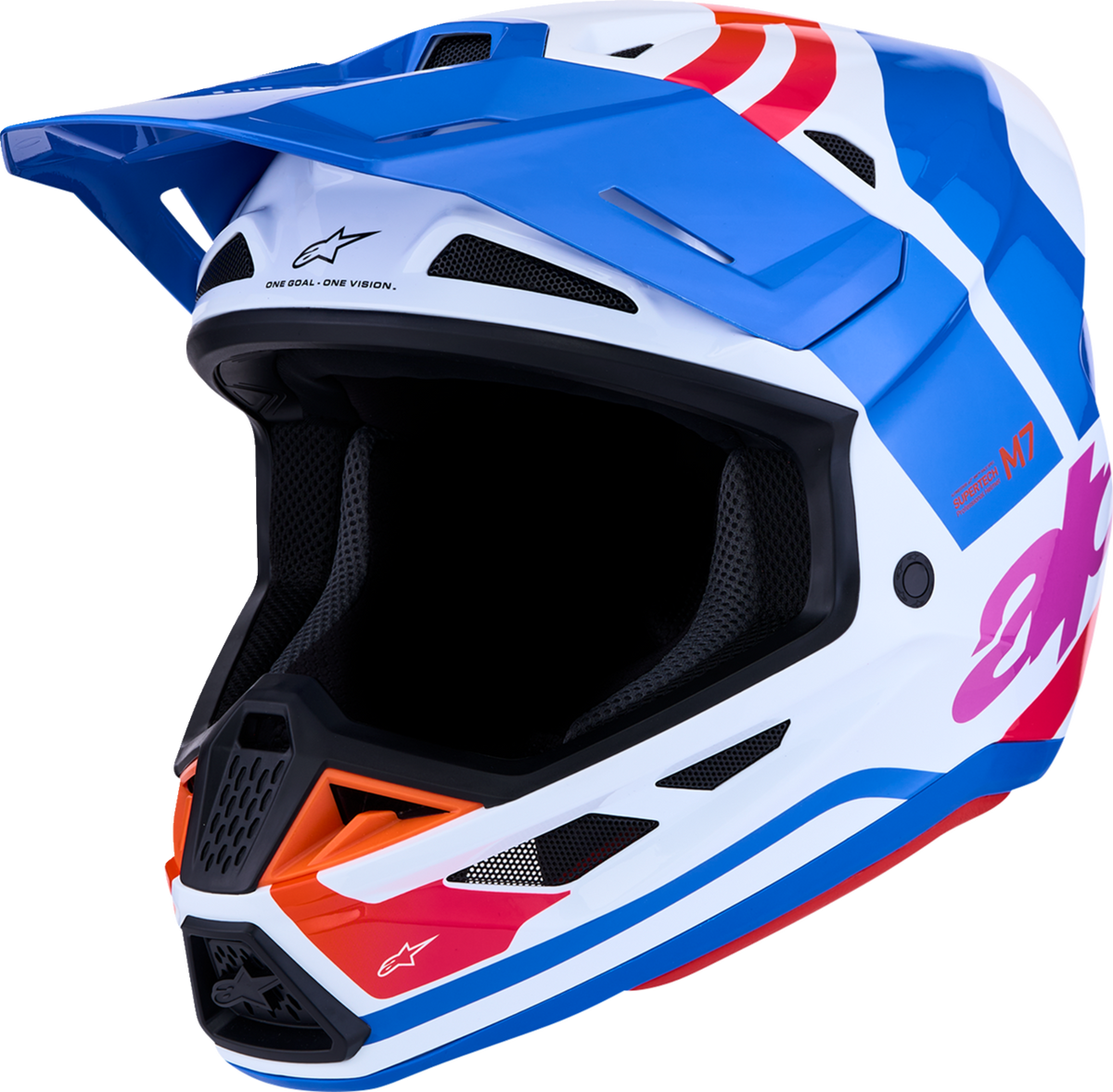ALPINESTARS SM7 Helmet - Core - White/Blue/Orange/Pink - Medium 8301826-2088-M