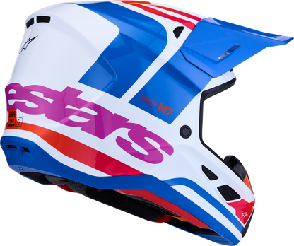 ALPINESTARS SM7 Helmet - Core - White/Blue/Orange/Pink - Medium 8301826-2088-M