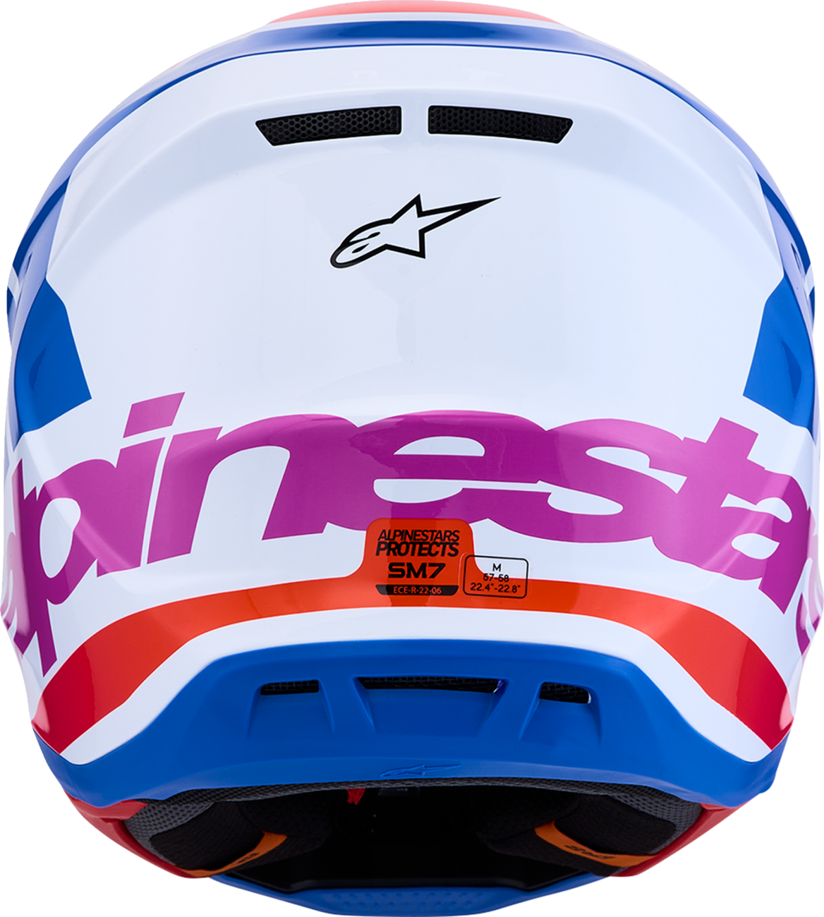 ALPINESTARS SM7 Helmet - Core - White/Blue/Orange/Pink - Medium 8301826-2088-M