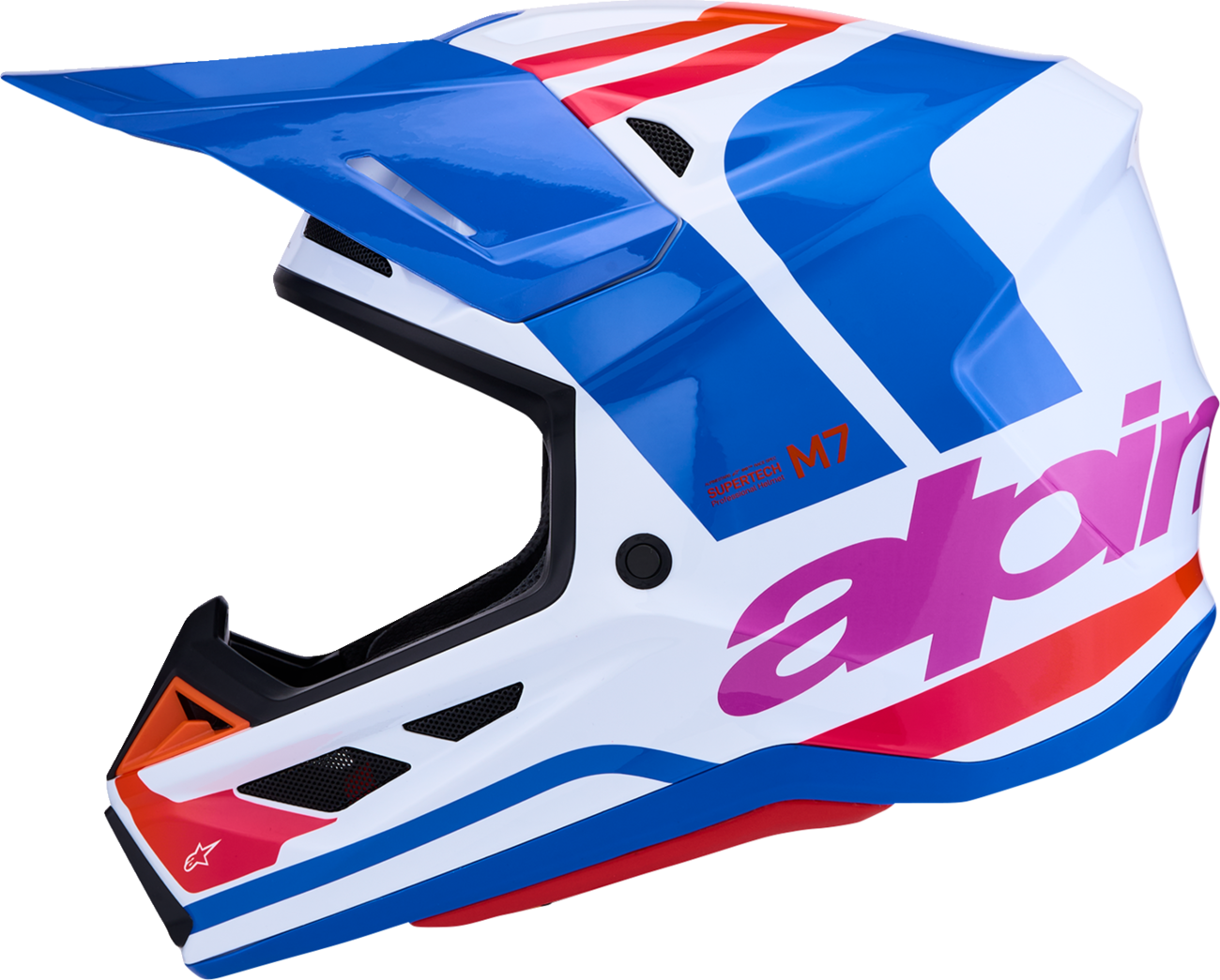 ALPINESTARS SM7 Helmet - Core - White/Blue/Orange/Pink - Medium 8301826-2088-M