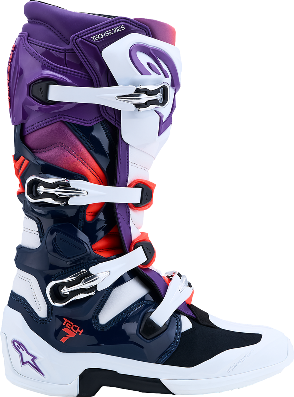 ALPINESTARS Tech 7 Boots - Purple/Blue/Fluorescent Red/White - US 16 / EU 52 2012025-3192-16
