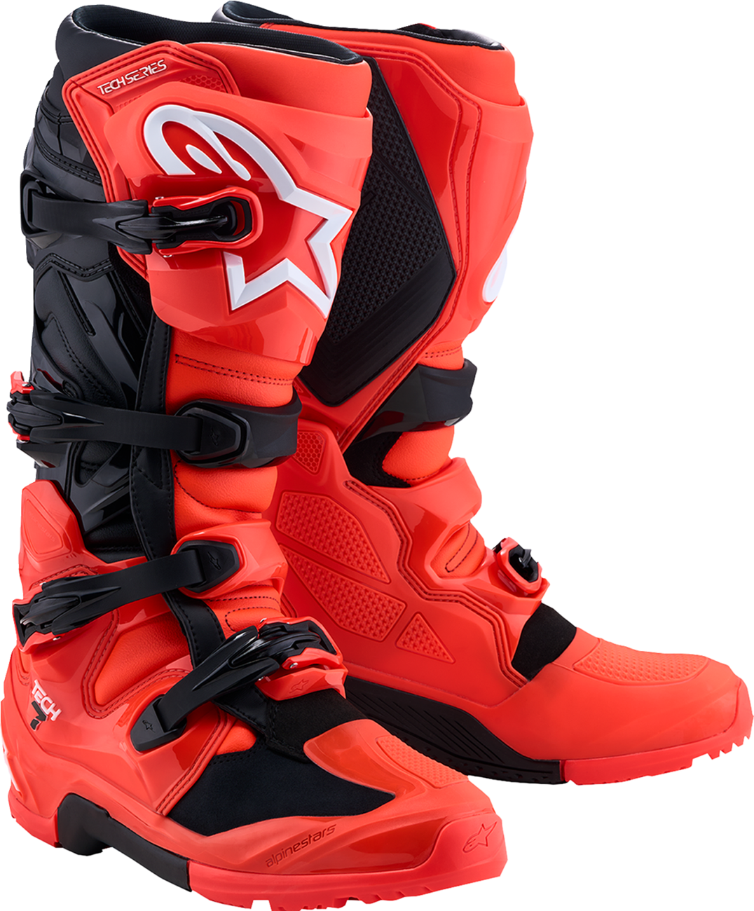 ALPINESTARS Tech 7 Enduro Boots - Black/Fluorescent Red - US 9 / EU 43 2010426-314-9