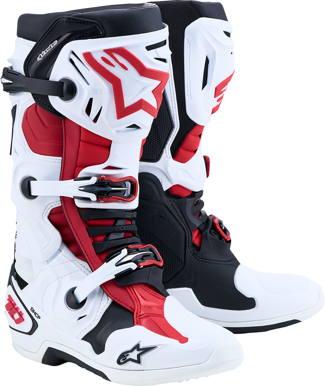 ALPINESTARS Tech 10 Boots - White/Black/Bright Red - US 7 / EU 40.5 2010020-2030-7