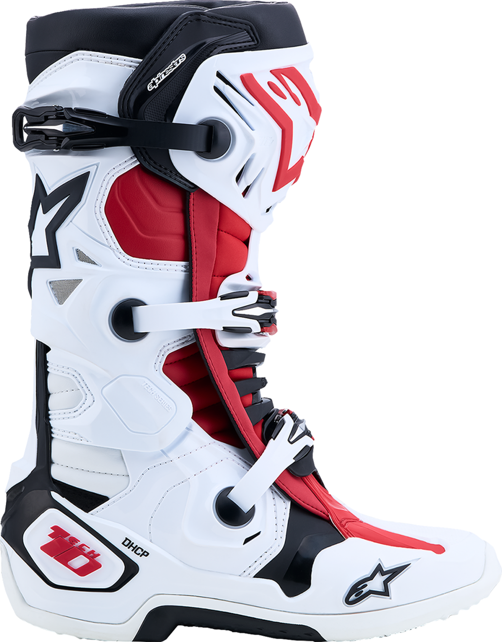 ALPINESTARS Tech 10 Boots - White/Black/Bright Red - US 8 / EU 42 2010020-2030-8