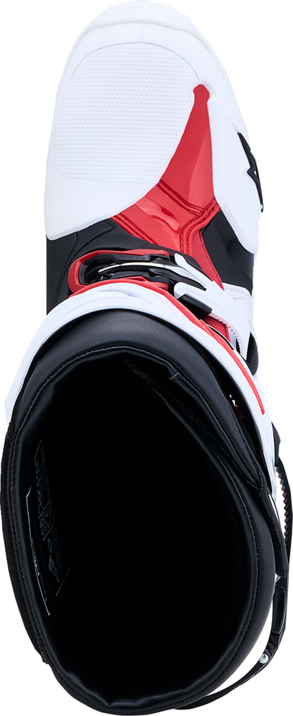 ALPINESTARS Tech 10 Boots - White/Black/Bright Red - US 10 / EU 44.5 2010020-2030-10