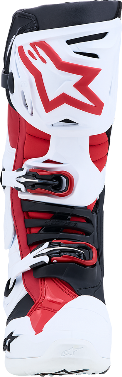 ALPINESTARS Tech 10 Boots - White/Black/Bright Red - US 10 / EU 44.5 2010020-2030-10