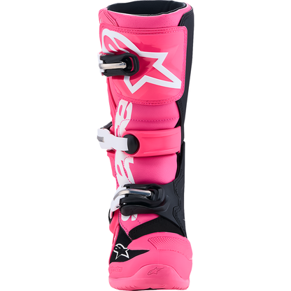 ALPINESTARS Youth Tech 7S Boots - Fluorescent Pink/Black/White - US 4 / EU 37 2015017-3187-4