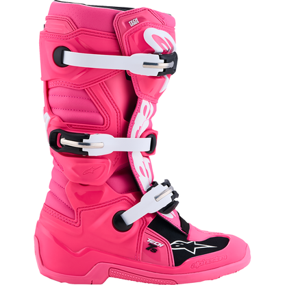 ALPINESTARS Youth Tech 7S Boots - Fluorescent Pink/Black/White - US 4 / EU 37 2015017-3187-4