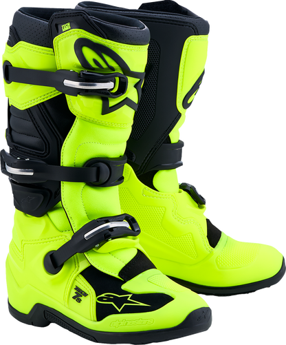 ALPINESTARS Youth Tech 7S Boots - Fluorescent Yellow/Black - US 2 / EU 34 2015017-551-2